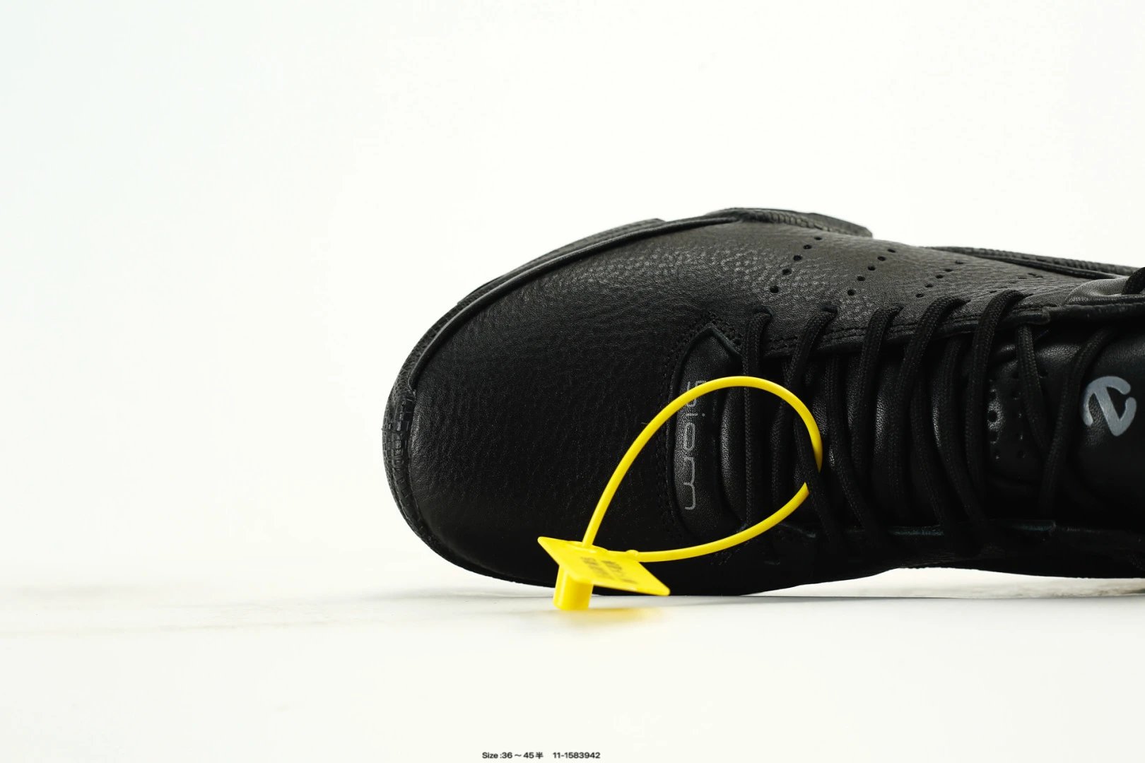 ECCO Breathable Leather Shoes Black - Gallery Image 5 - Detailed View