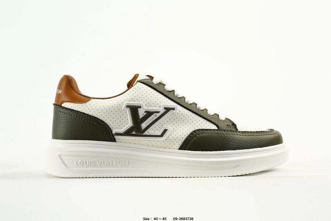 Low Top Leather Sneakers Beverly Hills Style Powder Blue - Gallery Image 5 - Detailed View