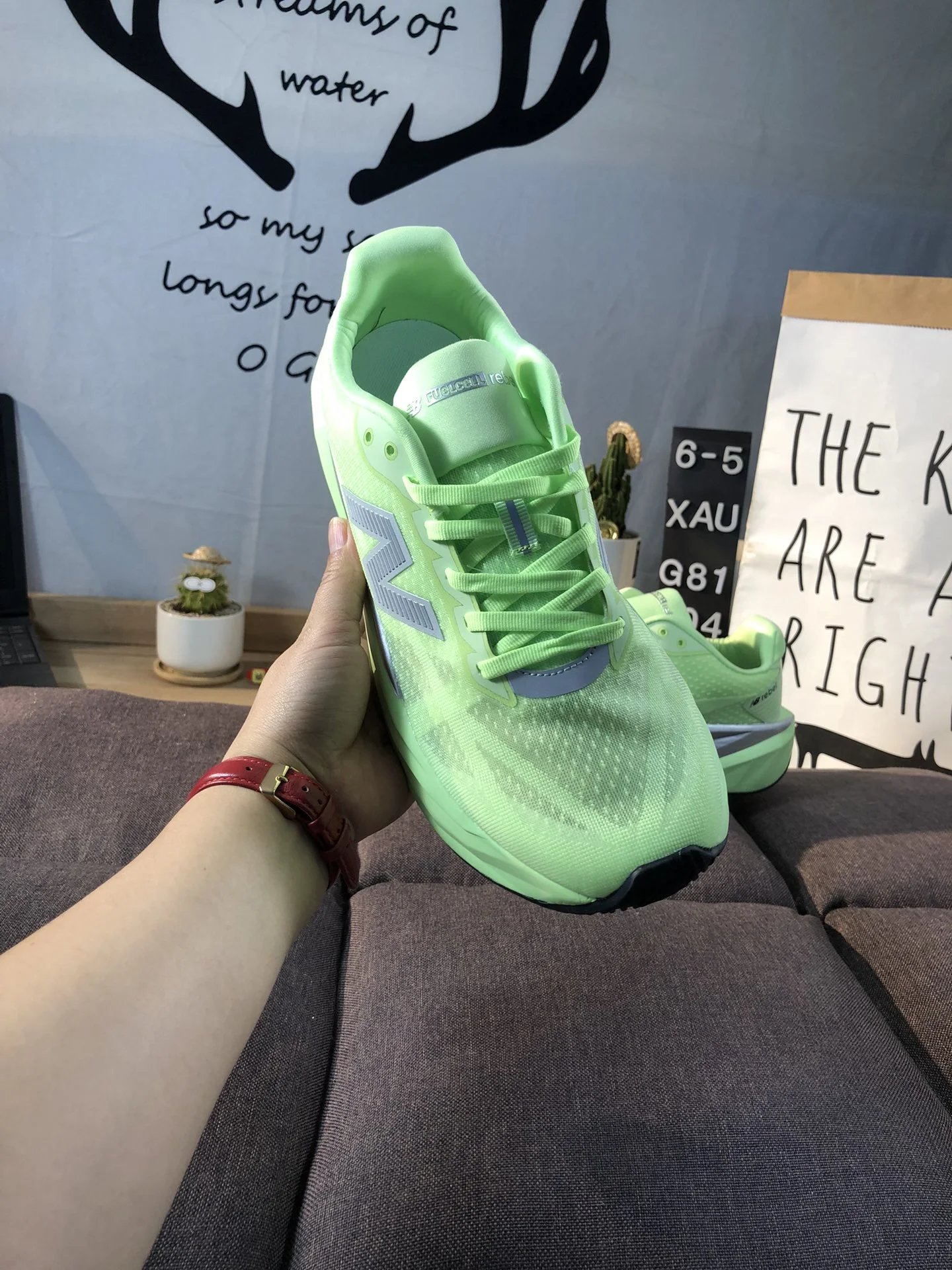 Running Shoes FuelCell Knit Upper Athletic Chartreuse - Gallery Image 8 - Detailed View