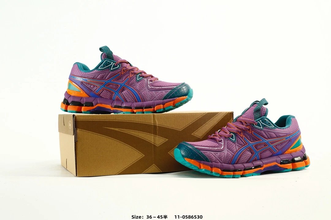 Asics Gel-Kayano 20 Purple Orange Running Shoes - Gallery Image 9 - Detailed View