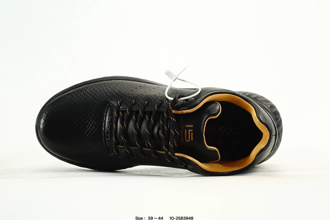 ECCO Leather Sneakers Black - Gallery Image 6 - Detailed View