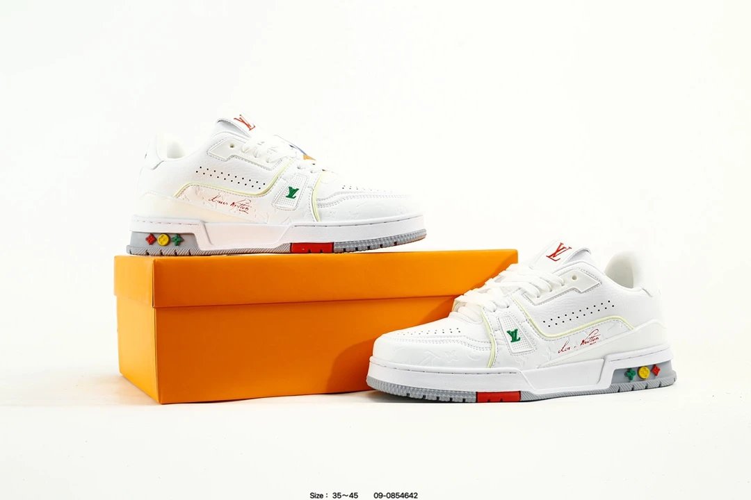 Luxury Leather Trainer Low Top Sneakers White - Gallery Image 7 - Detailed View