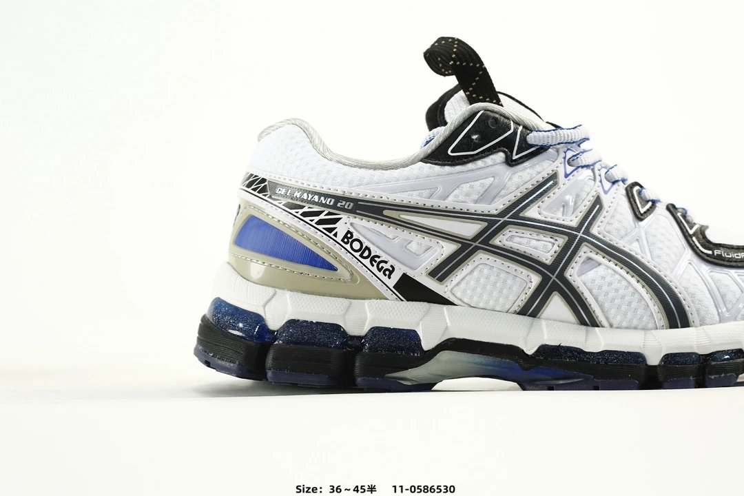 Asics Gel-Kayano 20 Running Shoes White Blue - Gallery Image 2 - Detailed View