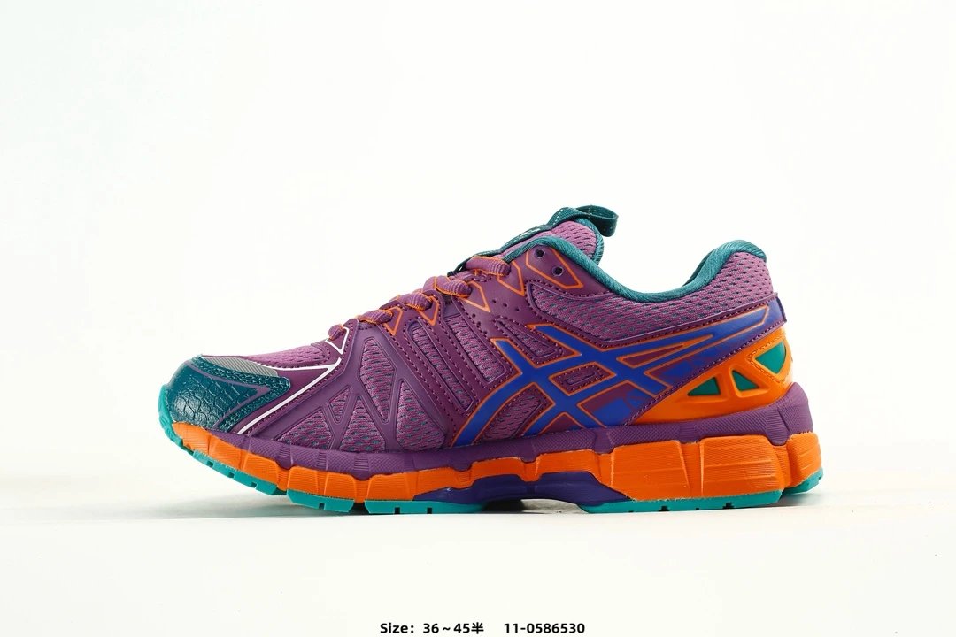 Asics Gel-Kayano 20 Purple Orange Running Shoes - Gallery Image 3 - Detailed View