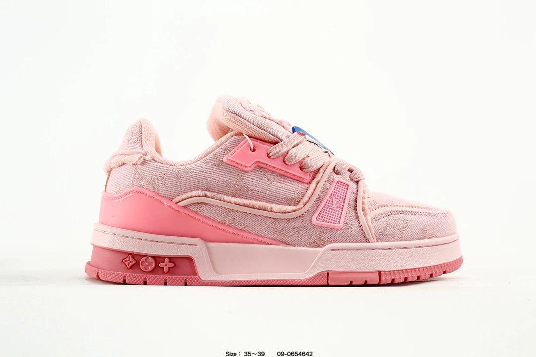 Low Top Leather Trainer Sneakers Casual Non Slip Sky Blue - Gallery Image 2 - Detailed View