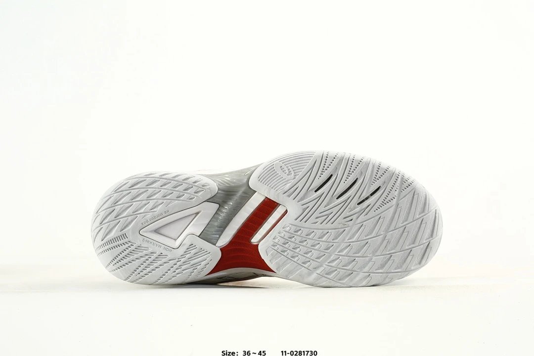 Asics V-SWIFT FF MT 4 Volleyball Shoes White Red - Gallery Image 6 - Detailed View