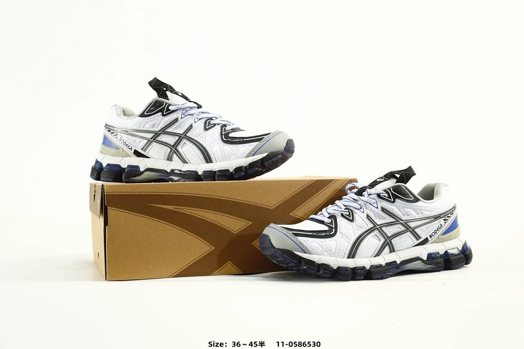 Asics Gel-Kayano 20 Running Shoes White Blue - Gallery Image 9 - Detailed View