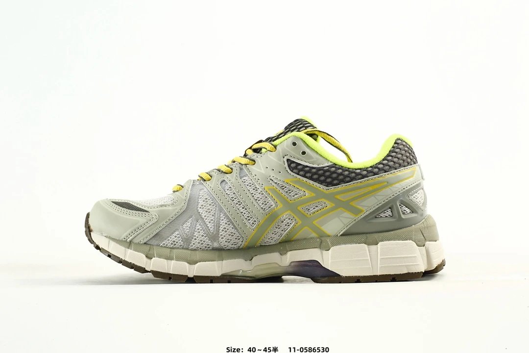 Asics Gel-Kayano 20 Running Shoes Grey Lime - Gallery Image 3 - Detailed View
