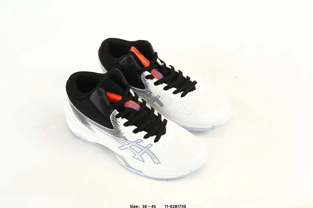 Asics V-SWIFT FF MT 4 Volleyball Shoes White Black - Gallery Image 8 - Detailed View