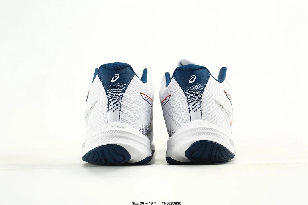 ASICS Netburner Ballistic FF 4 White Blue Shoes - Gallery Image 7 - Detailed View