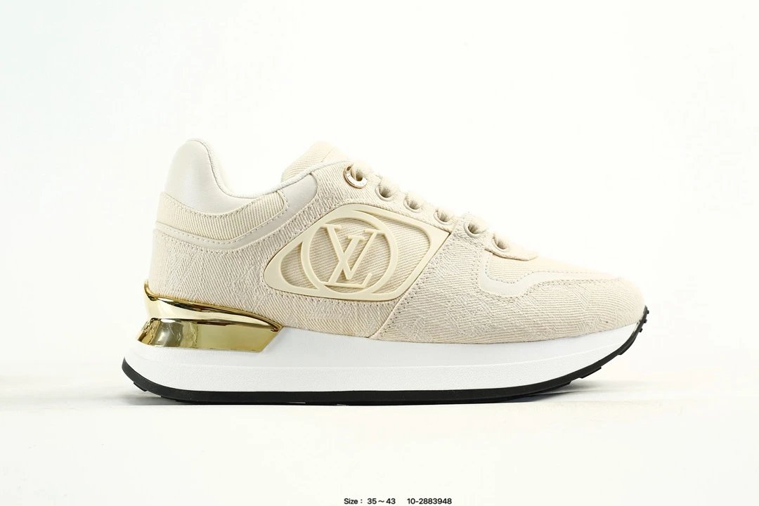 Luxury Leather Platform Sneaker with Metallic Gold Trim - Gallery Image 9 - Detailed View