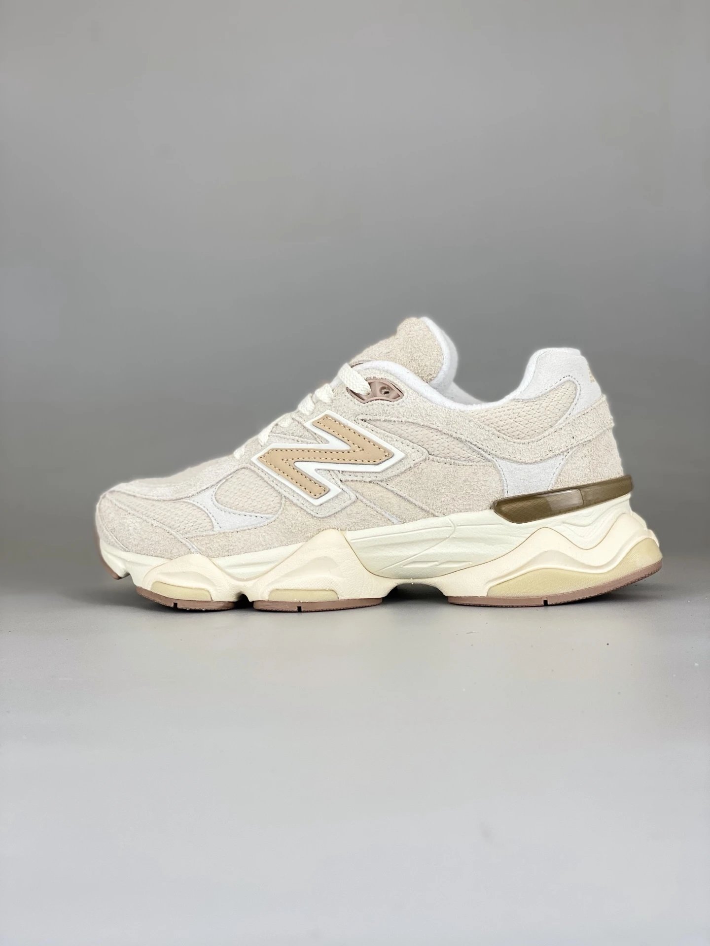 Retro Suede Runner Shoes, NB 9060 Series - Ecru - Gallery Image 1 - Detailed View