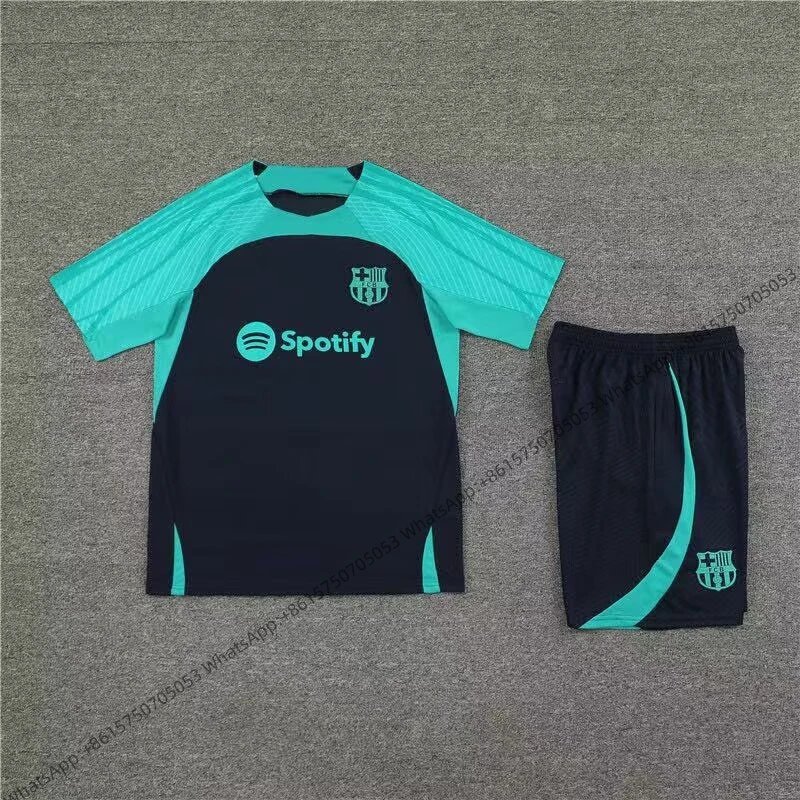 Unbranded Matching Sets Short-Sleeve Football Training Kit — 2324 Barcelona sapphire blue