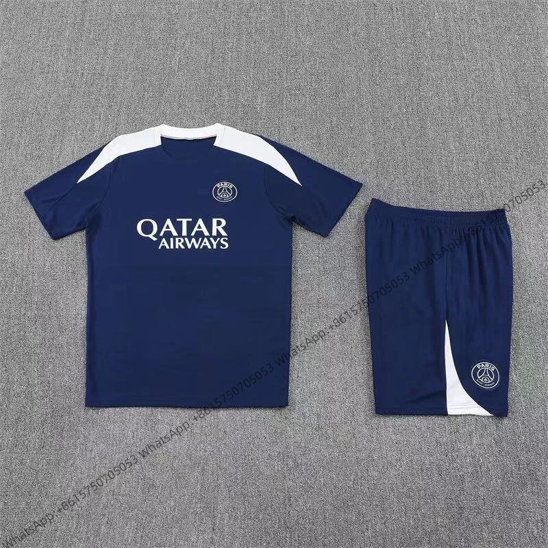 Unbranded Matching Sets Short-Sleeve Football Training Kit — 2526 Paris Royal Blue