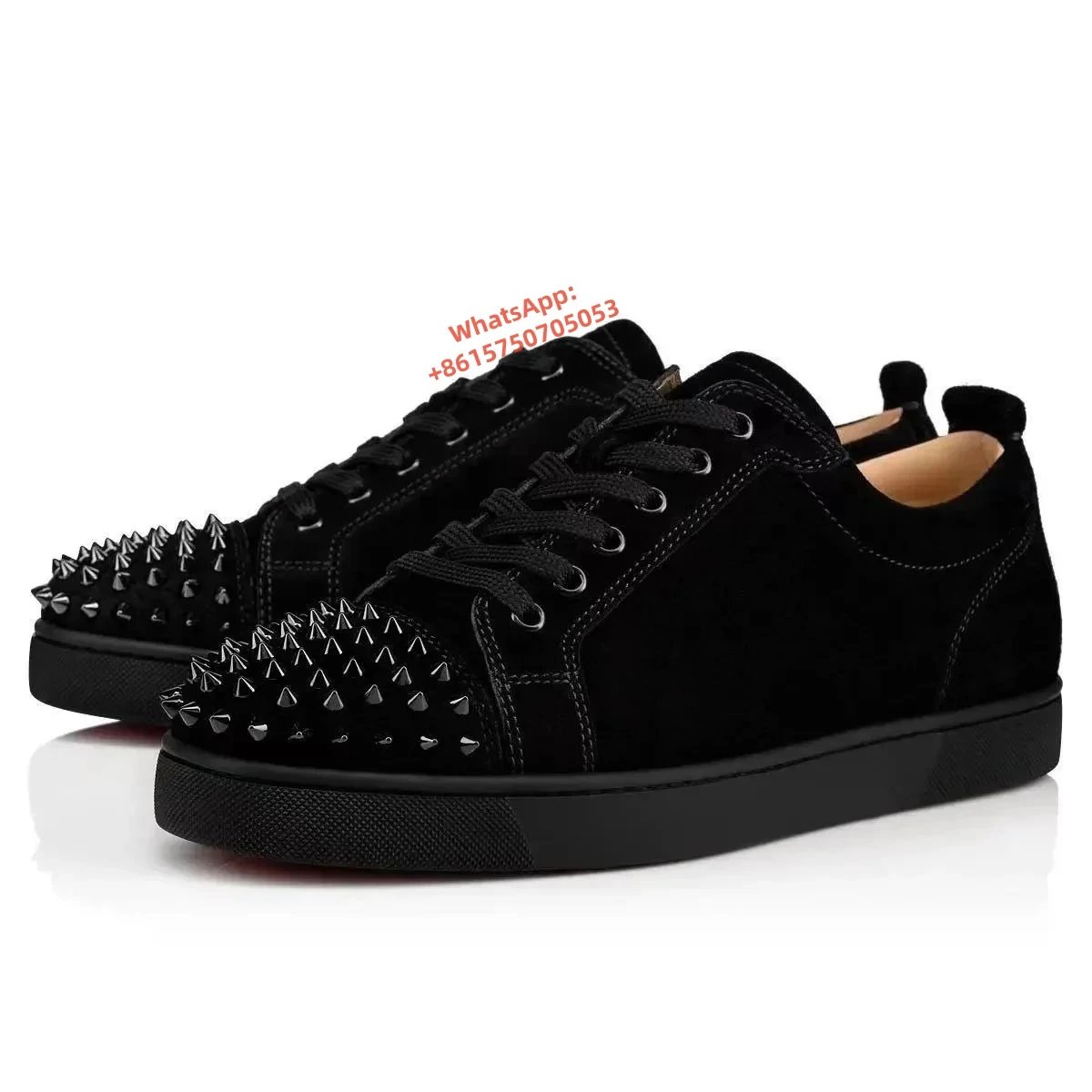 Black Suede Toe Studs