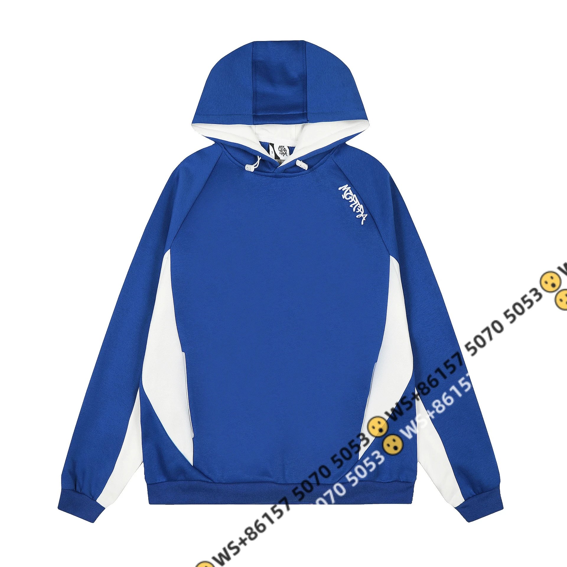 AAS Hoodies & Sweatshirts Color-block pullover hoodie — H 052 Blue