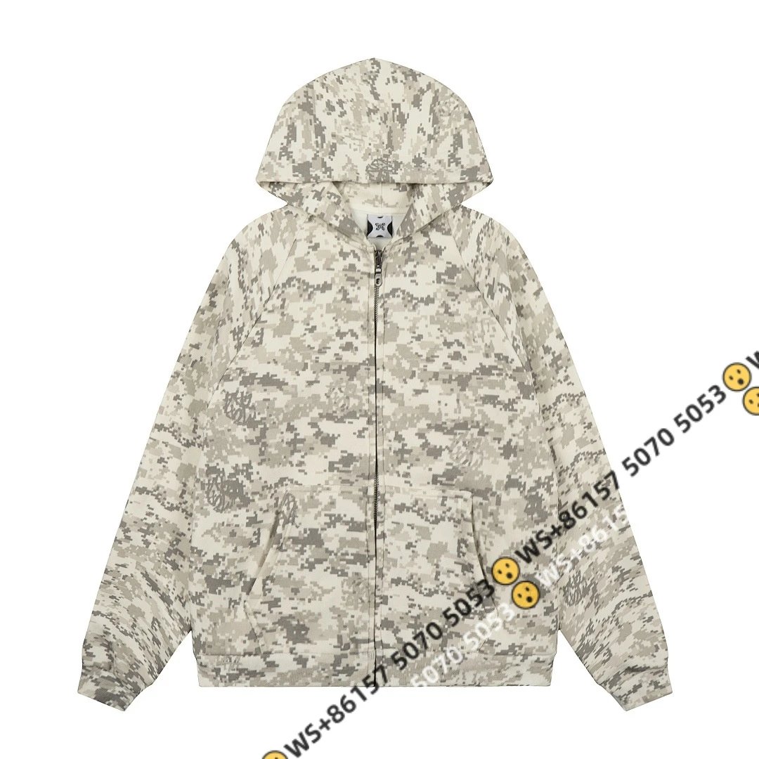 AAS Hoodies & Sweatshirts Color-block pullover hoodie — H 050 Camouflage white