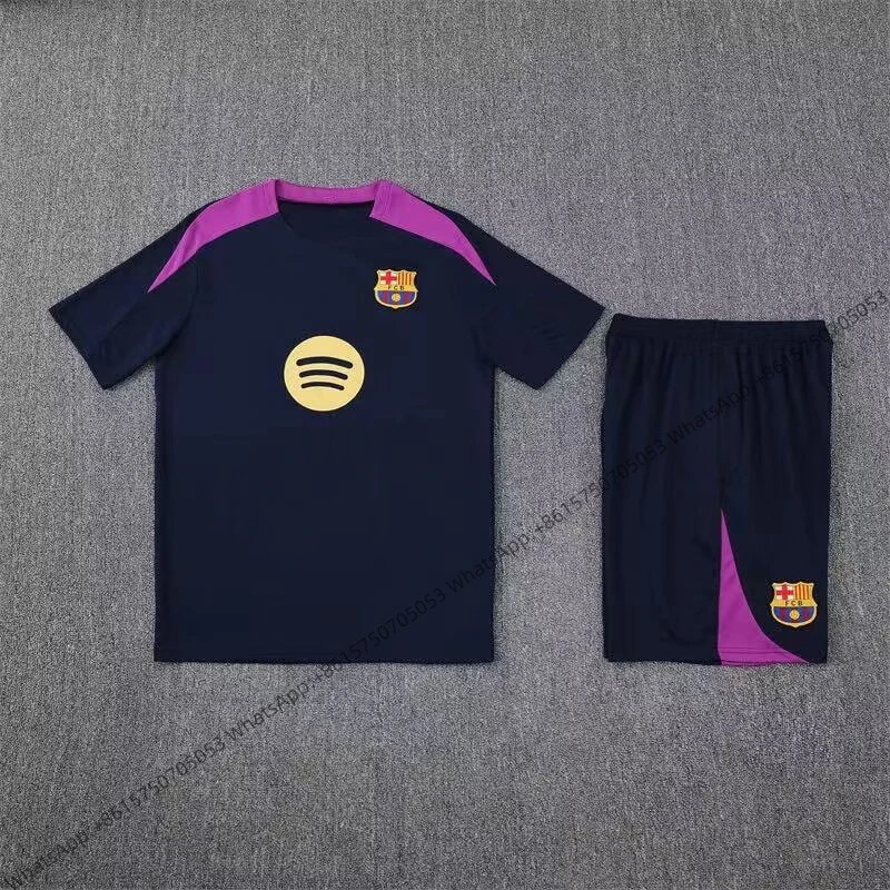Unbranded Matching Sets Short-Sleeve Football Training Kit — 2526 Barcelona royal blue