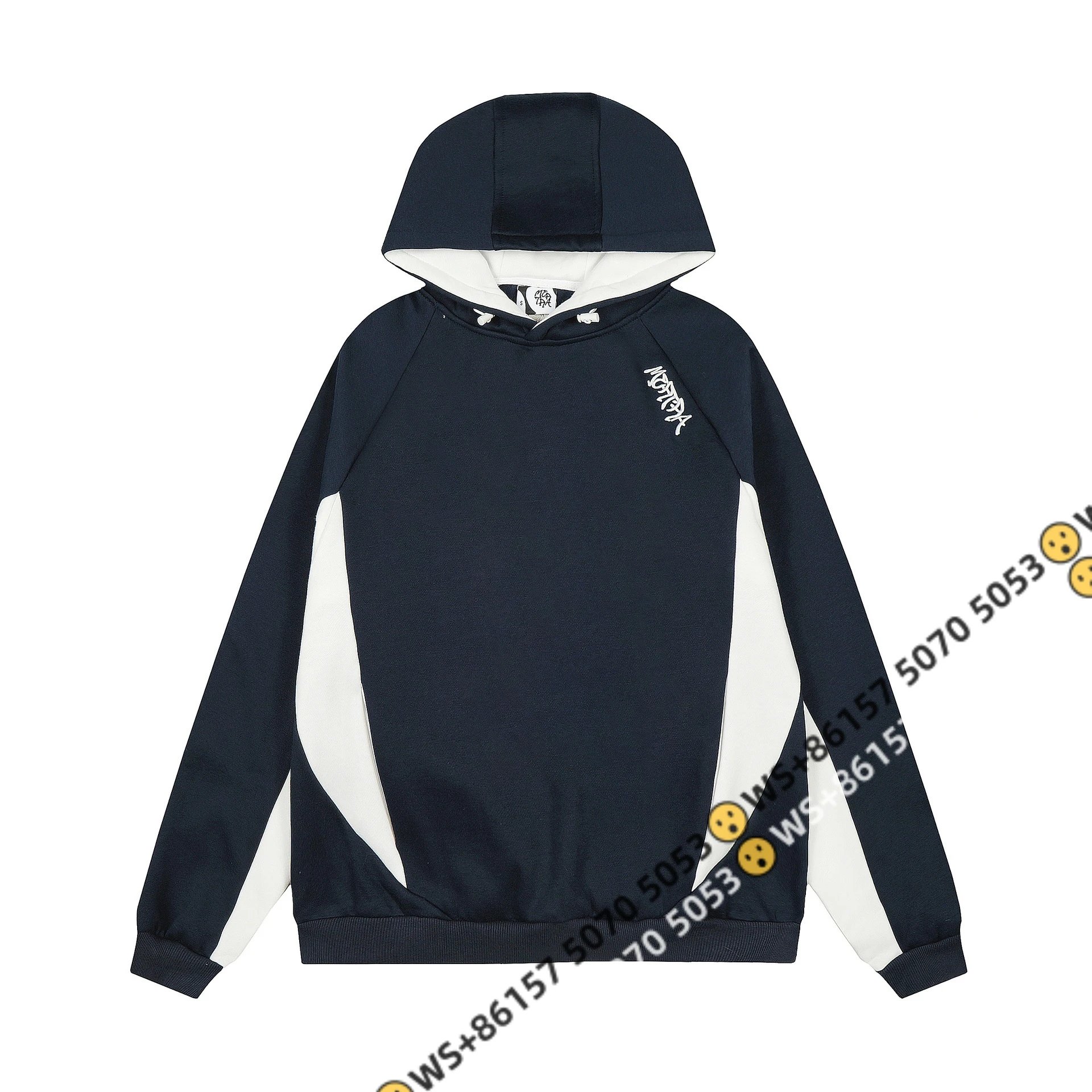 AAS Hoodies & Sweatshirts Color-block pullover hoodie — H 052 Sapphire blue