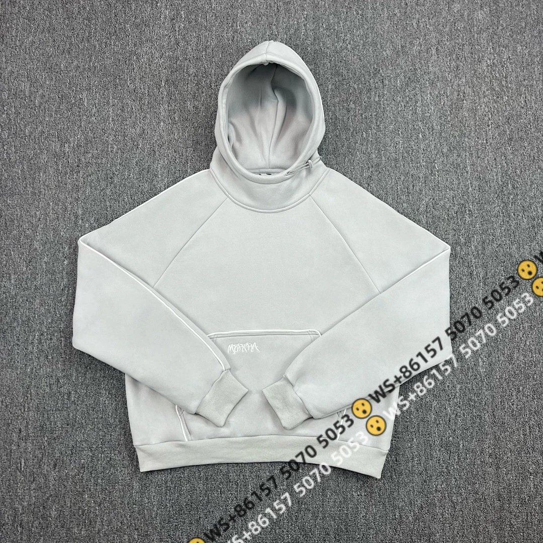AAS Hoodies & Sweatshirts Color-block pullover hoodie — 2009 gray