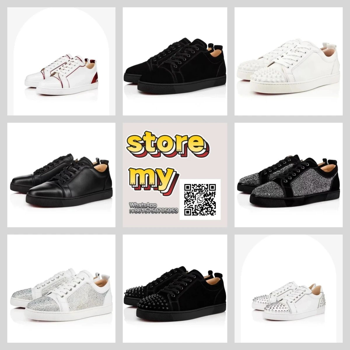 pt08 - Trendy Studded Board Shoes WS:+8615750705053