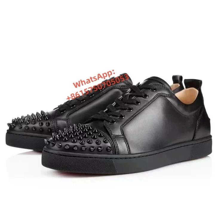 Black Leather Surface Toe Studs