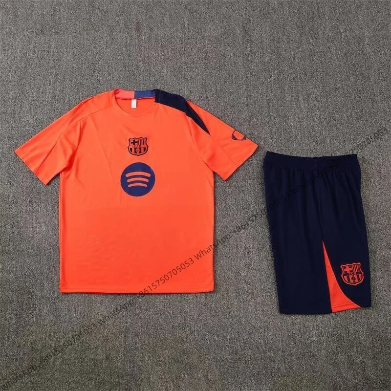 Unbranded Matching Sets Short-Sleeve Football Training Kit — 2526 Barcelona Orange (T90 Model)