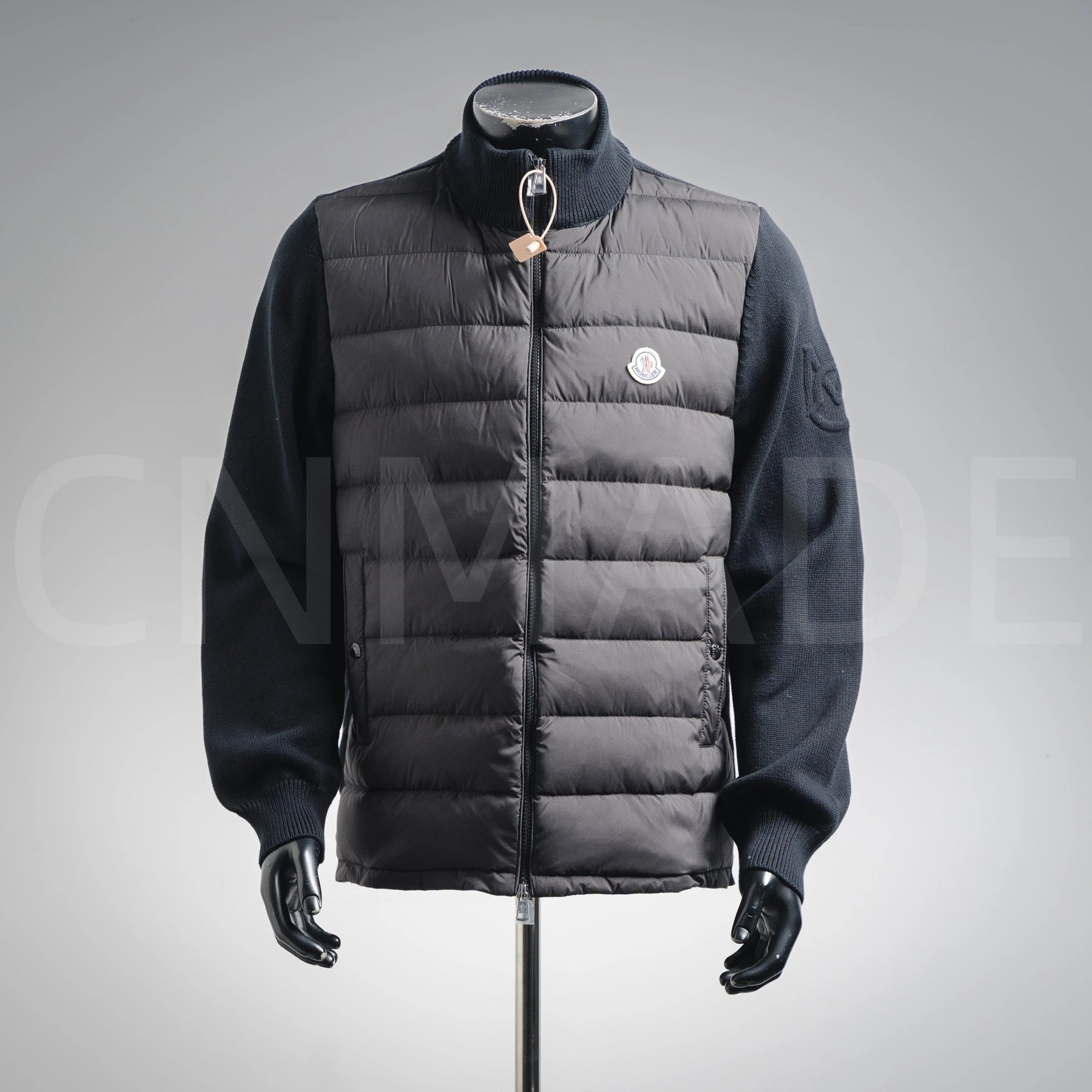 MCM0ncler针织拼接羽绒服