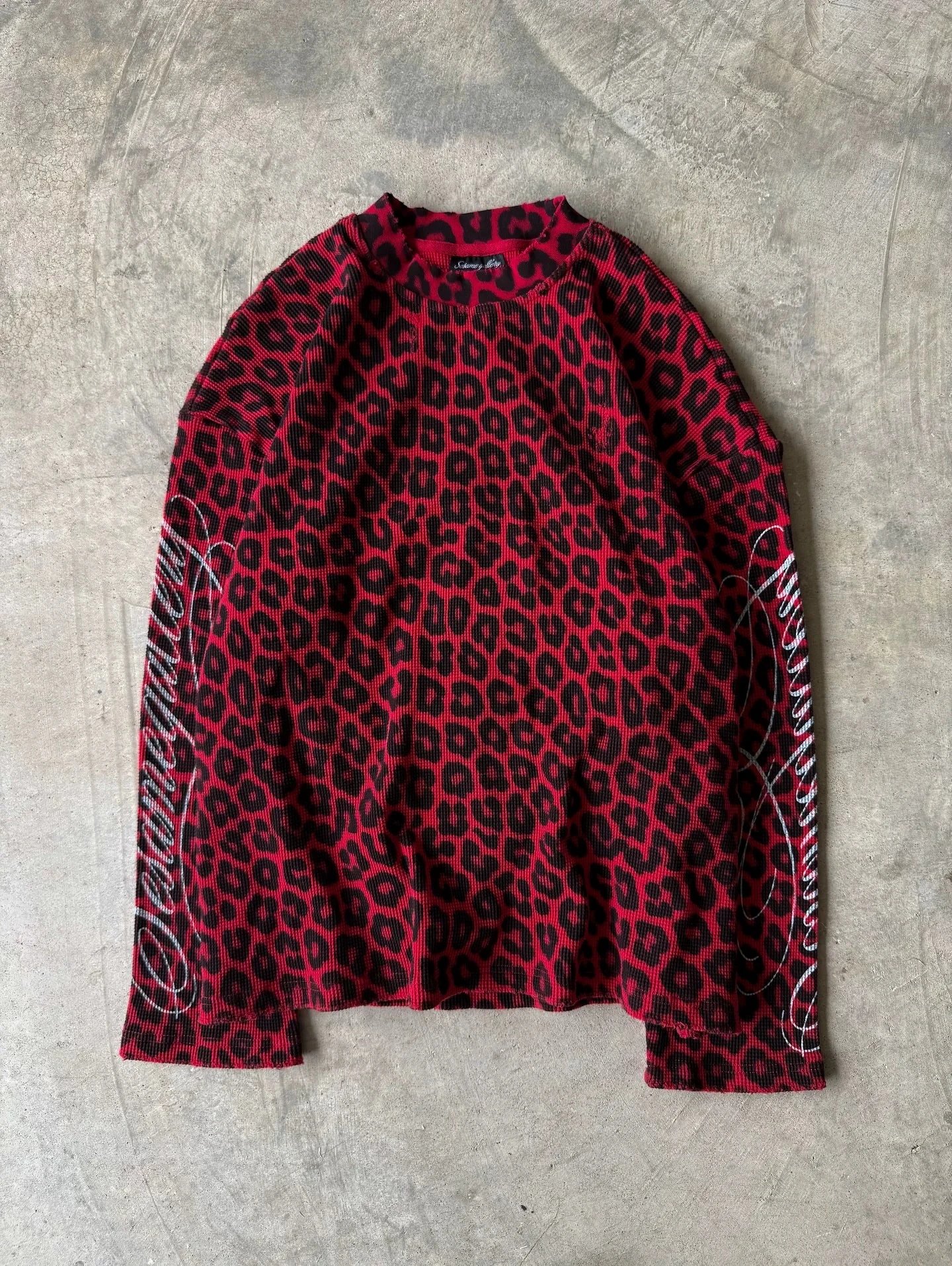 Count Money My Money "SPORT CRACKS Spotted Crack" American leopard print long sleeved T-shirt