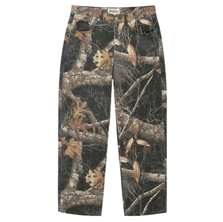 Leaf denim pants