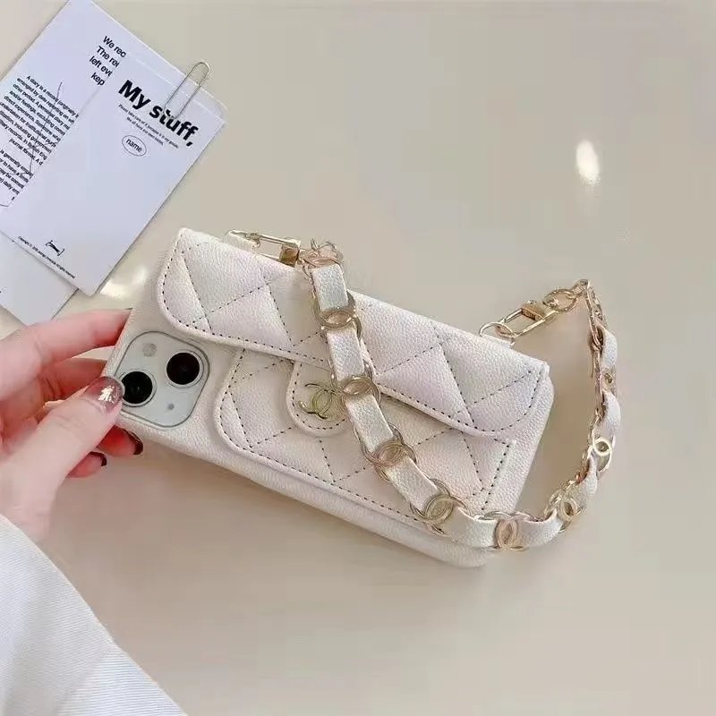 Beige Short-Chain Card Holder