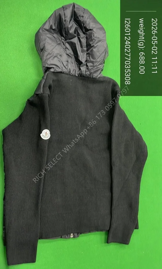 Moncler Jackets Hooded quilted down-knit hybrid jacket product detail image 37