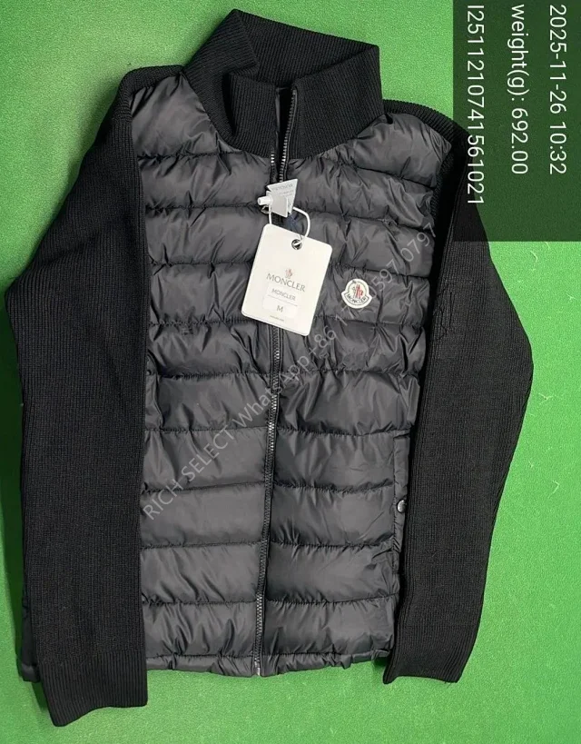 Moncler Jackets Hooded quilted down-knit hybrid jacket product detail image 20
