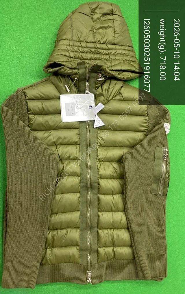 Moncler Jackets Hooded quilted down-knit hybrid jacket product detail image 14
