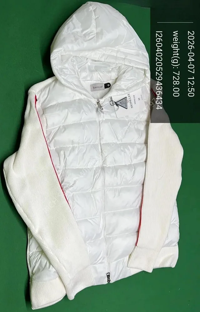 Moncler Jackets Hooded quilted down-knit hybrid jacket product detail image 40