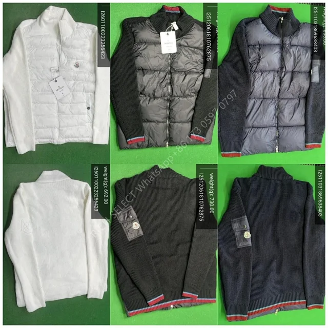 Moncler Jackets Hooded quilted down-knit hybrid jacket product detail image 6