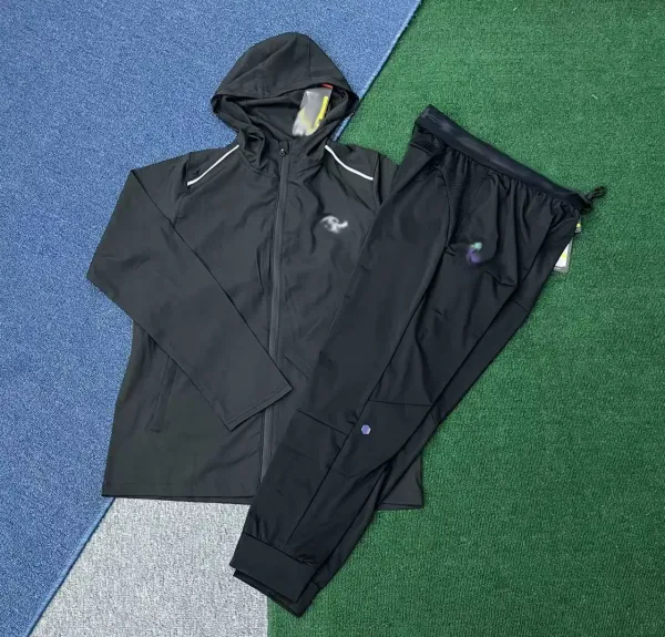 Design Windbreaker Set Black Activewear - 1