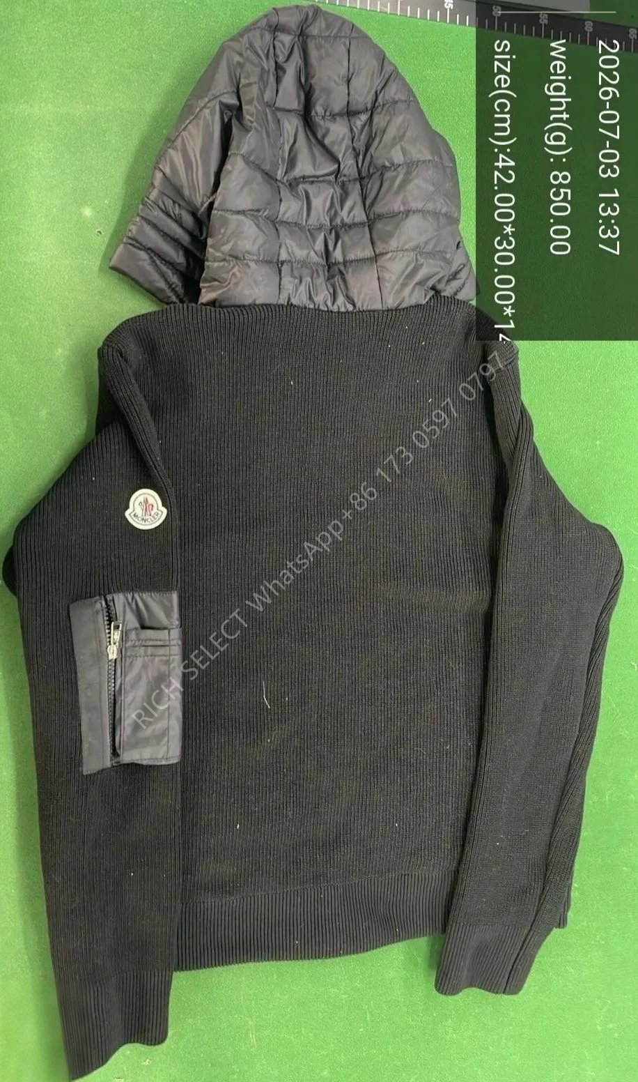 Moncler Jackets Hooded quilted down-knit hybrid jacket image 9
