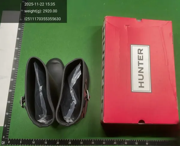 Burberry Check-Trim Rain Boot Black - 12