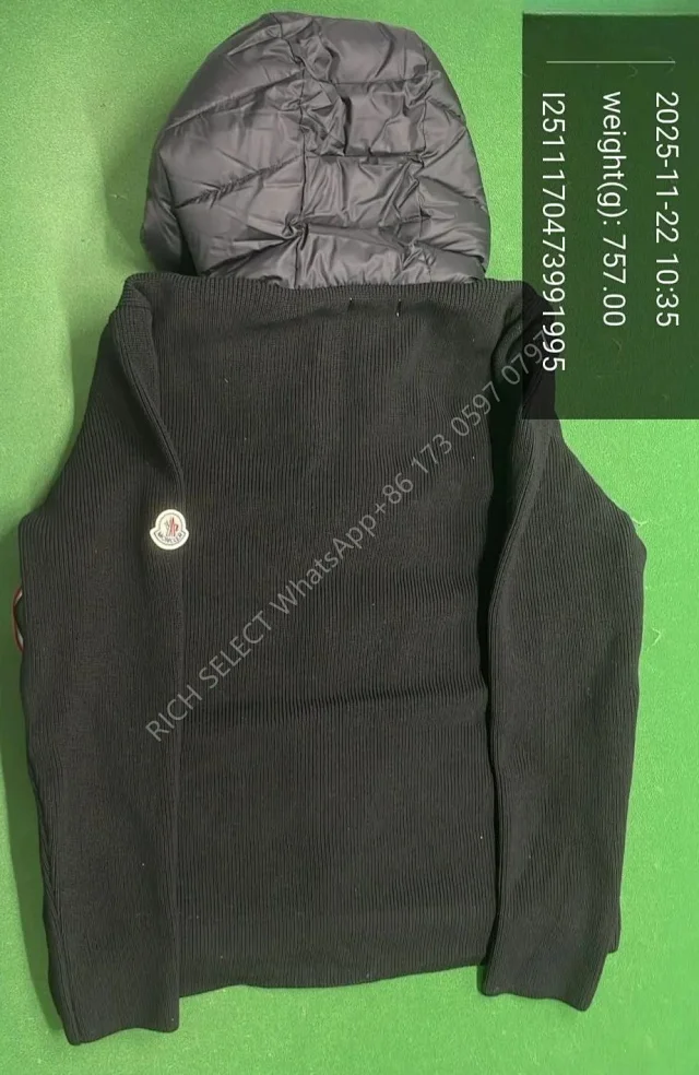 Moncler Jackets Hooded quilted down-knit hybrid jacket product detail image 35