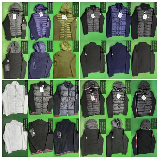 Moncler Jackets Hooded quilted down-knit hybrid jacket product detail image 3