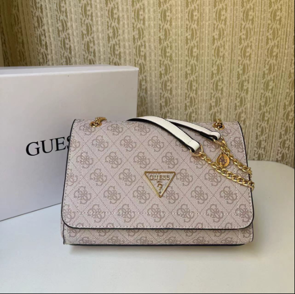 GUESS Crossbody Bags Triangle Logo Flap Chain Bag image 4