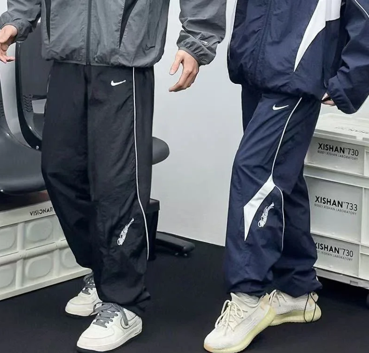 Nike Trousers Straight-Leg Track Pants with Contrast Panels image 2
