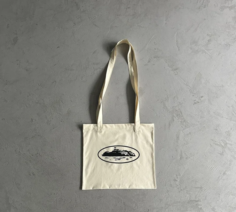 Corteiz Travel Bags Alcatraz Duffle — Beige Tote Bag