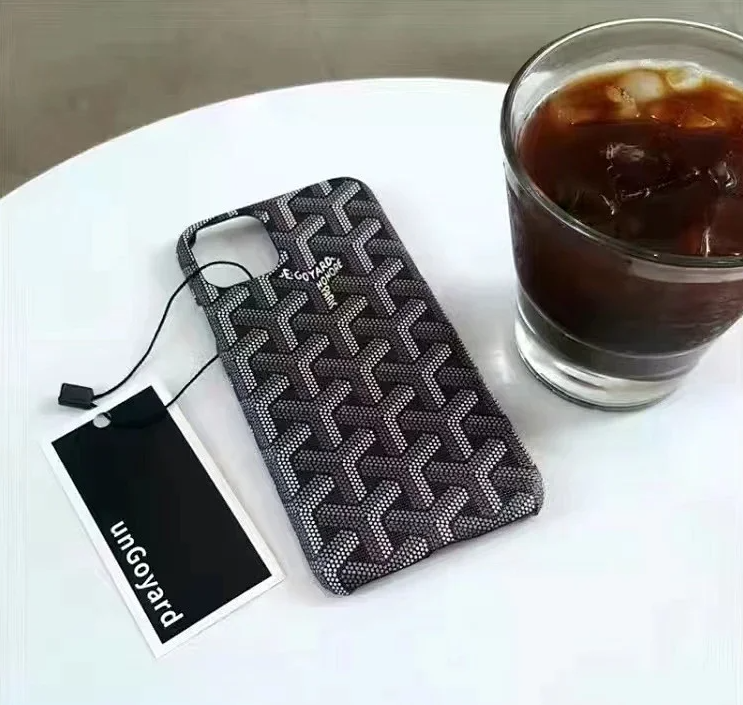 Goyard Phone Cases Chevron Monogram Case — geya black