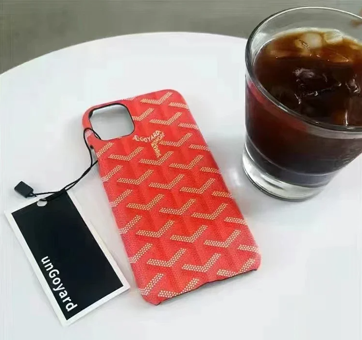 Goyard Phone Cases Chevron Monogram Case — Geya orange-red