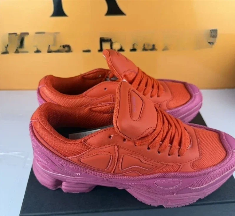 Raf Simons Sneakers Chunky color-block with translucent side panels — Red purple