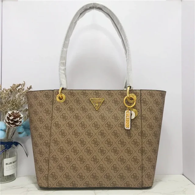 GUESS Handbags Logo Print Tote Bag with Triangle Plaque product detail image 5
