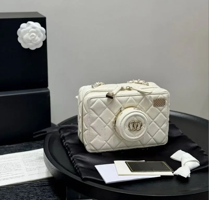 Chanel Crossbody Bags Quilted camera-style mini chain bag image 2
