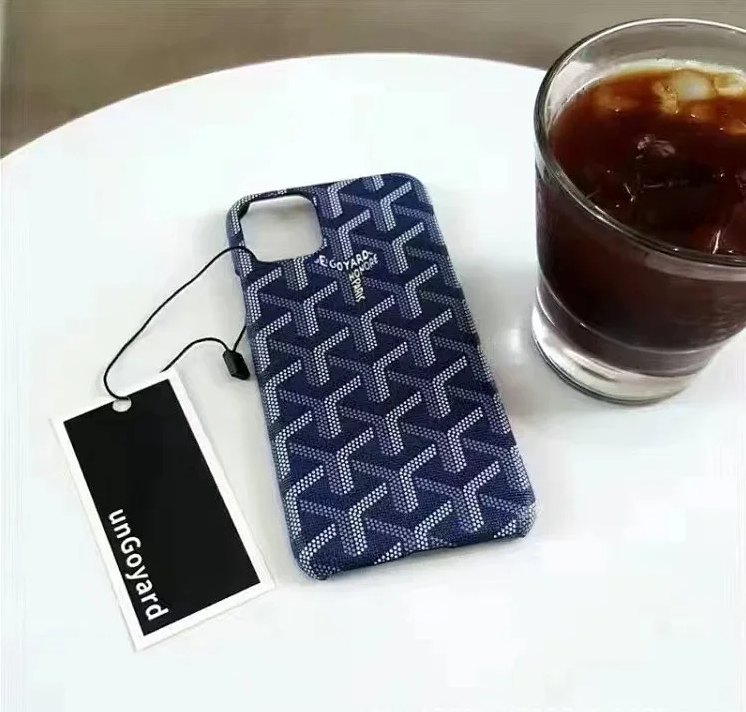 Goyard Phone Cases Chevron Monogram Case — geya blue